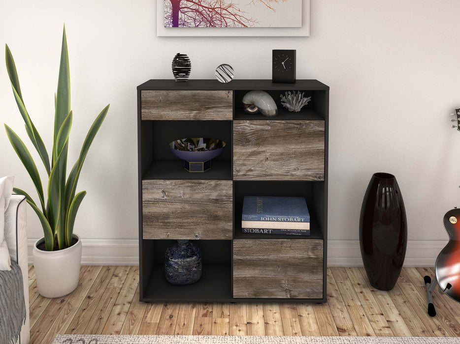 Highboard Zelinda, Treibholz Front (92x108x35cm) - Dekati GmbH