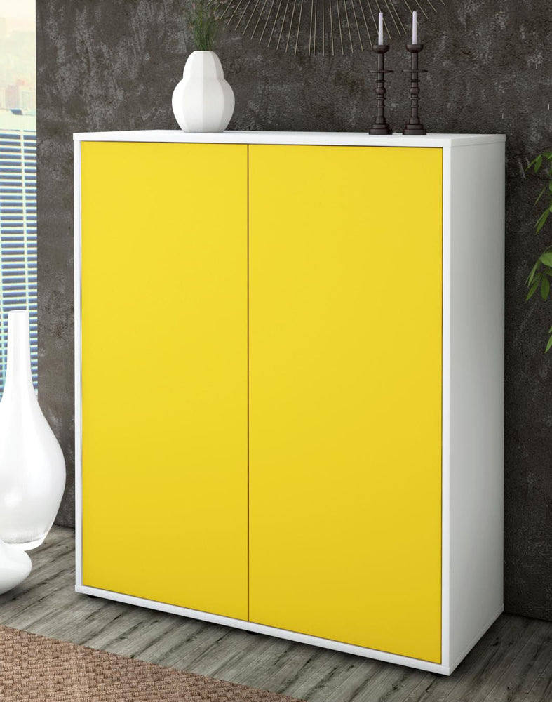 Highboard Gioia, Gelb Seite (92x108x35cm) - Dekati GmbH