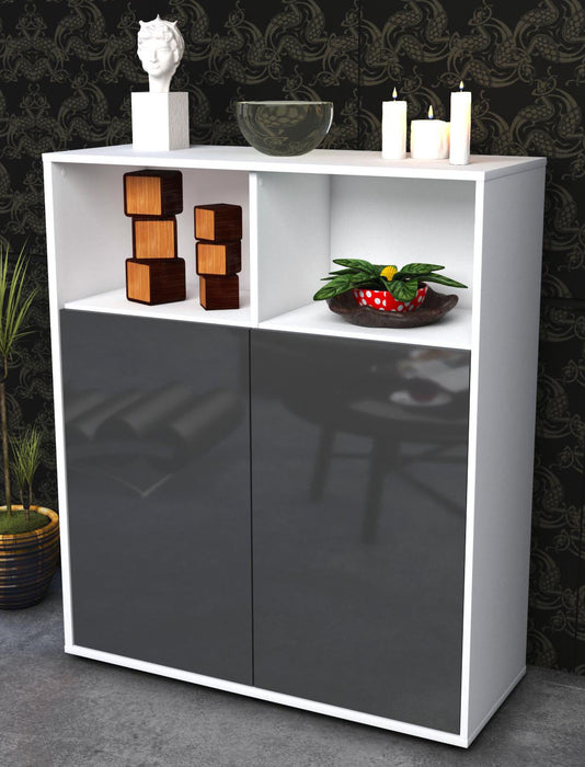 Highboard Giovanna, Grau Seite (92x108x35cm) - Dekati GmbH