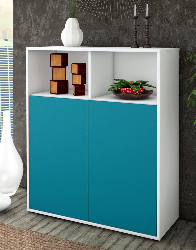 Highboard Giovanna, Türkis Seite (92x108x35cm) - Dekati GmbH