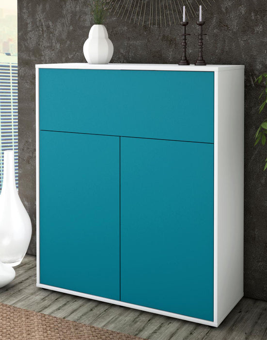 Highboard Giulia, Türkis Seite (92x108x35cm) - Dekati GmbH