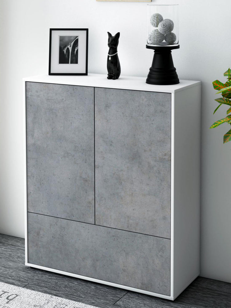 Highboard Grazia, Beton Seite (92x108x35cm) - Dekati GmbH