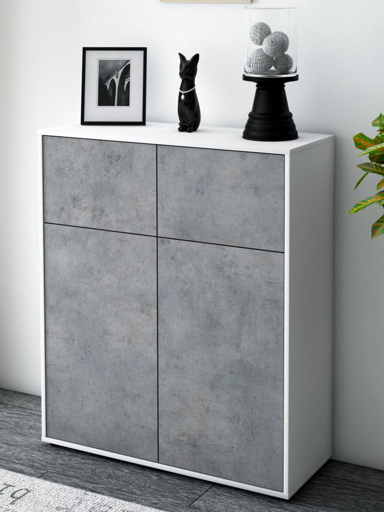 Highboard Greta, Beton Seite (92x108x35cm) - Dekati GmbH