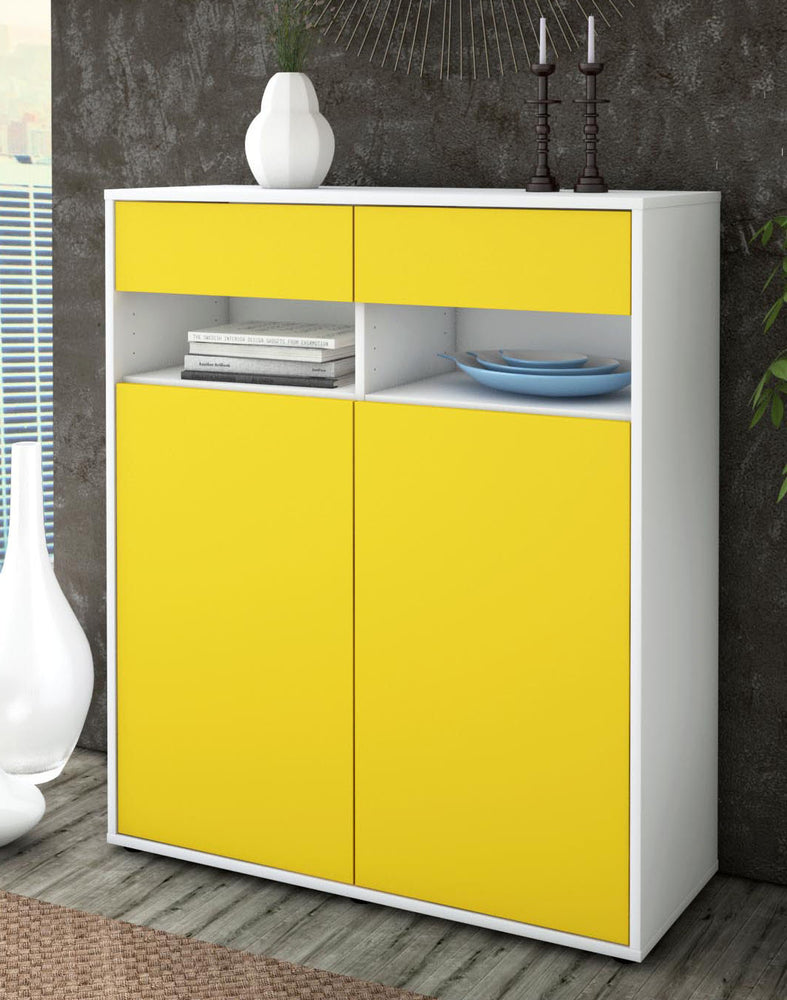 Highboard Ignazia, Gelb Seite (92x108x35cm) - Dekati GmbH