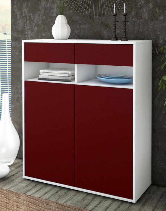 Highboard Ignazia, Bordeaux Seite (92x108x35cm) - Dekati GmbH