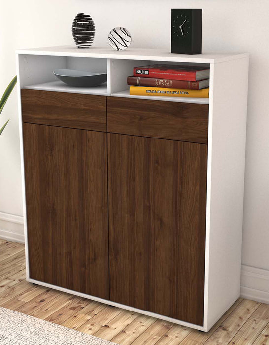 Highboard Ilaria, Walnuss Seite (92x108x35cm) - Dekati GmbH