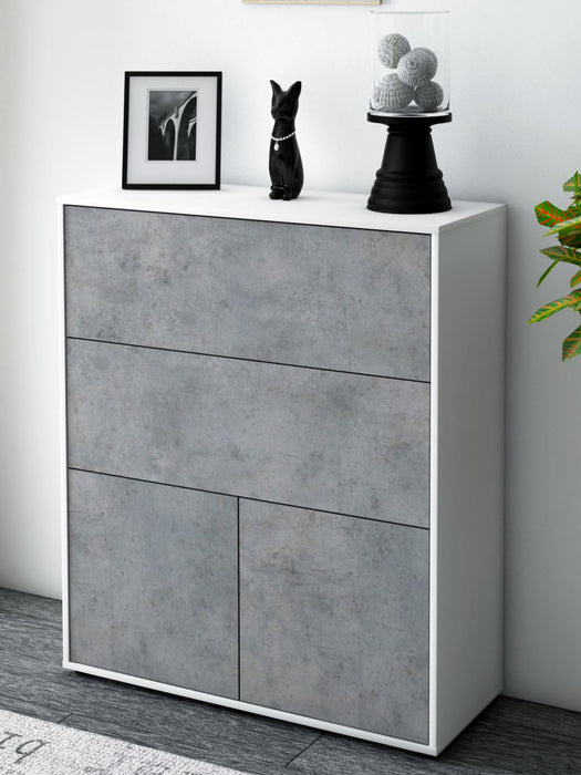 Highboard Isabella, Beton Seite (92x108x35cm) - Dekati GmbH