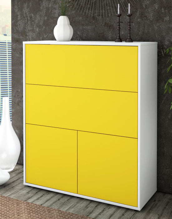 Highboard Isabella, Gelb Seite (92x108x35cm) - Dekati GmbH