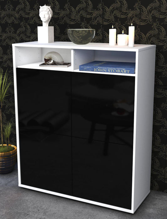 Highboard Jade, Schwarz Seite (92x108x35cm) - Dekati GmbH