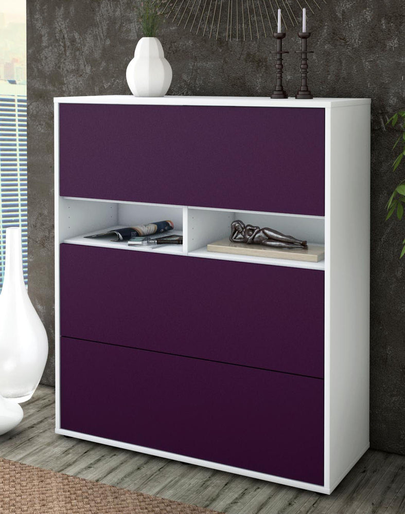 Highboard Janine, Lila Seite (92x108x35cm) - Dekati GmbH