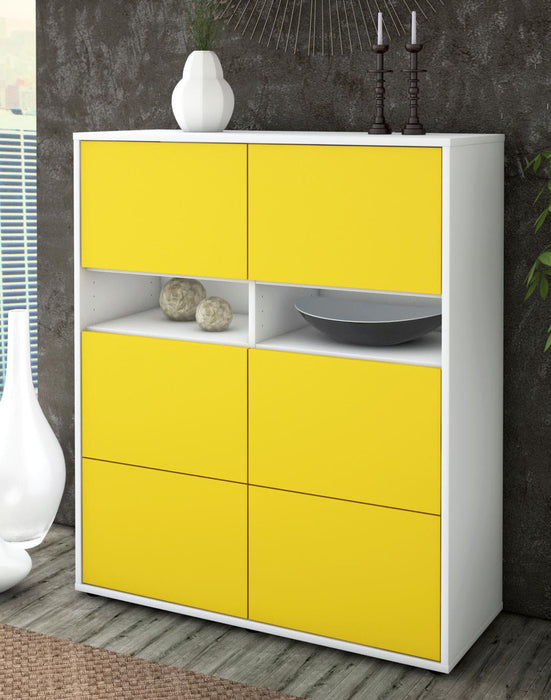 Highboard Jasmin, Gelb Seite (92x108x35cm) - Dekati GmbH