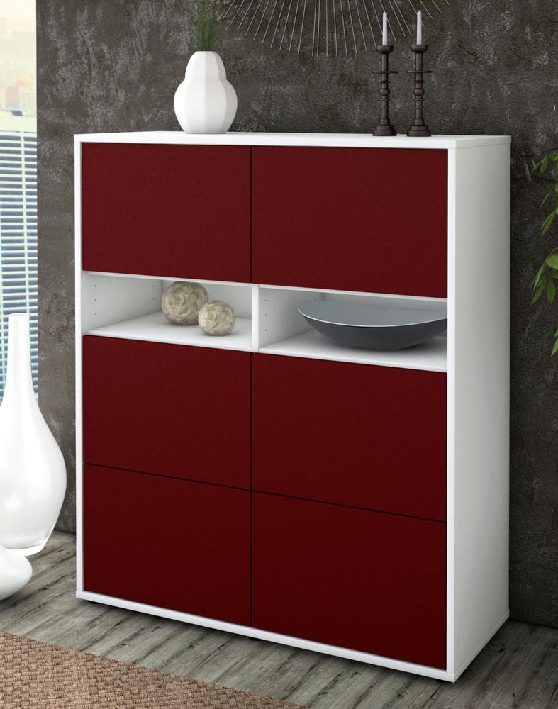 Highboard Jasmin, Bordeaux Seite (92x108x35cm) - Dekati GmbH