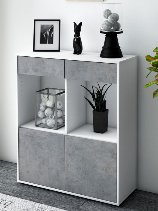 Highboard Joana, Beton Seite (92x108x35cm) - Dekati GmbH