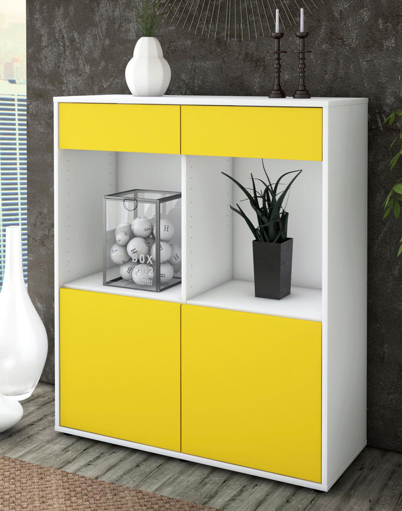 Highboard Joana, Gelb Seite (92x108x35cm) - Dekati GmbH