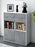 Highboard Joelina, Beton Seite (92x108x35cm) - Dekati GmbH