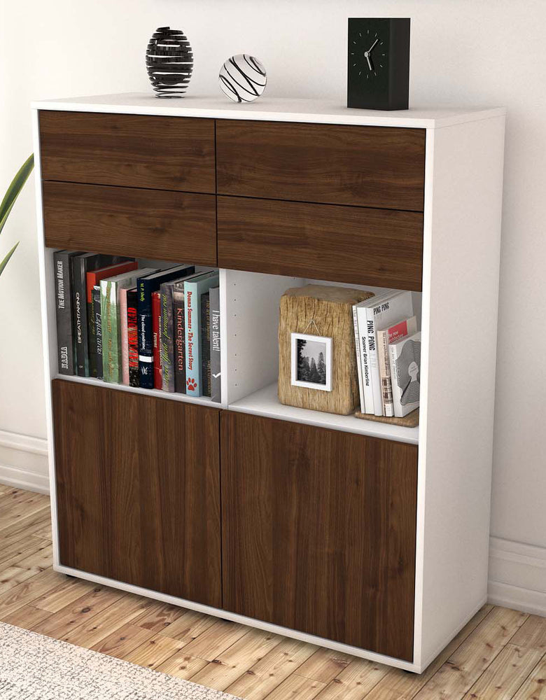 Highboard Joelina, Walnuss Seite (92x108x35cm) - Dekati GmbH