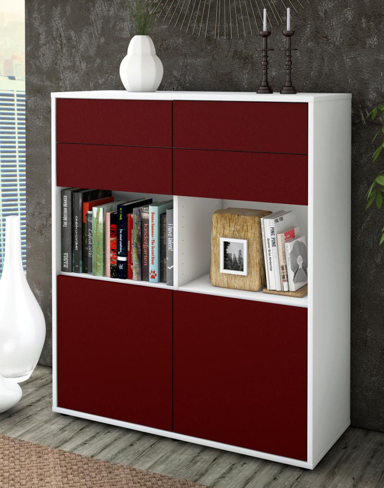 Highboard Joelina, Bordeaux Seite (92x108x35cm) - Dekati GmbH