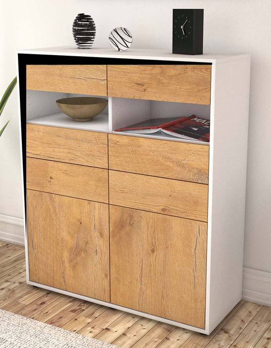 Highboard Jolina, Eiche Seite (92x108x35cm) - Dekati GmbH