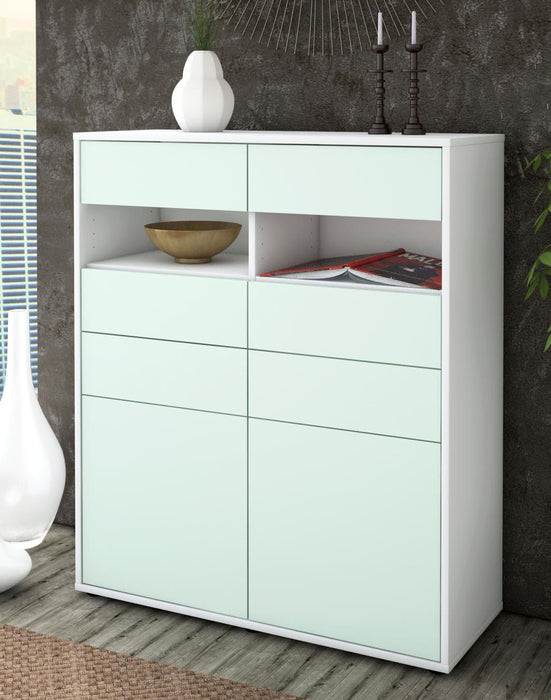 Highboard Jolina, Mint Seite (92x108x35cm) - Dekati GmbH