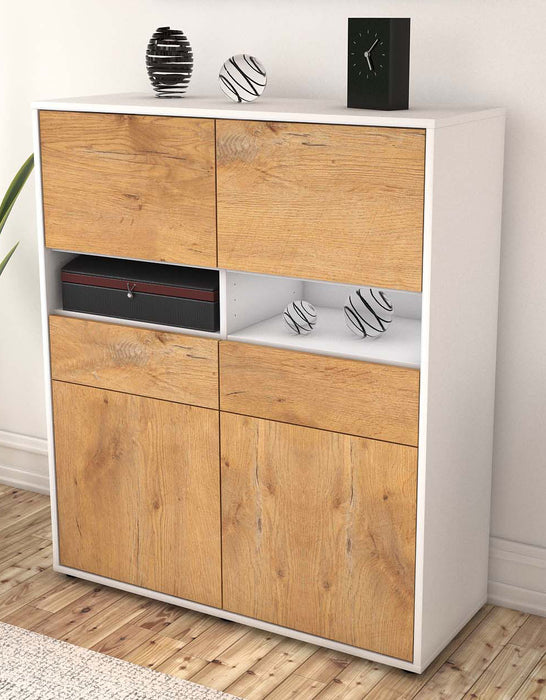 Highboard Josefina, Eiche Seite (92x108x35cm) - Dekati GmbH