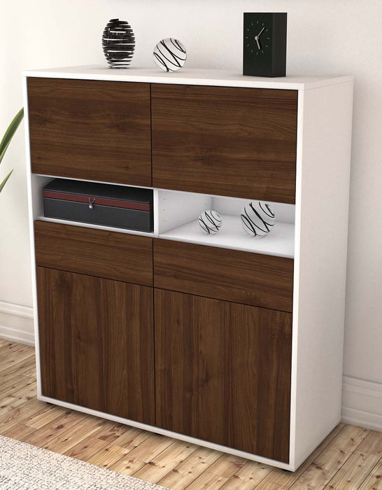 Highboard Josefina, Walnuss Seite (92x108x35cm) - Dekati GmbH