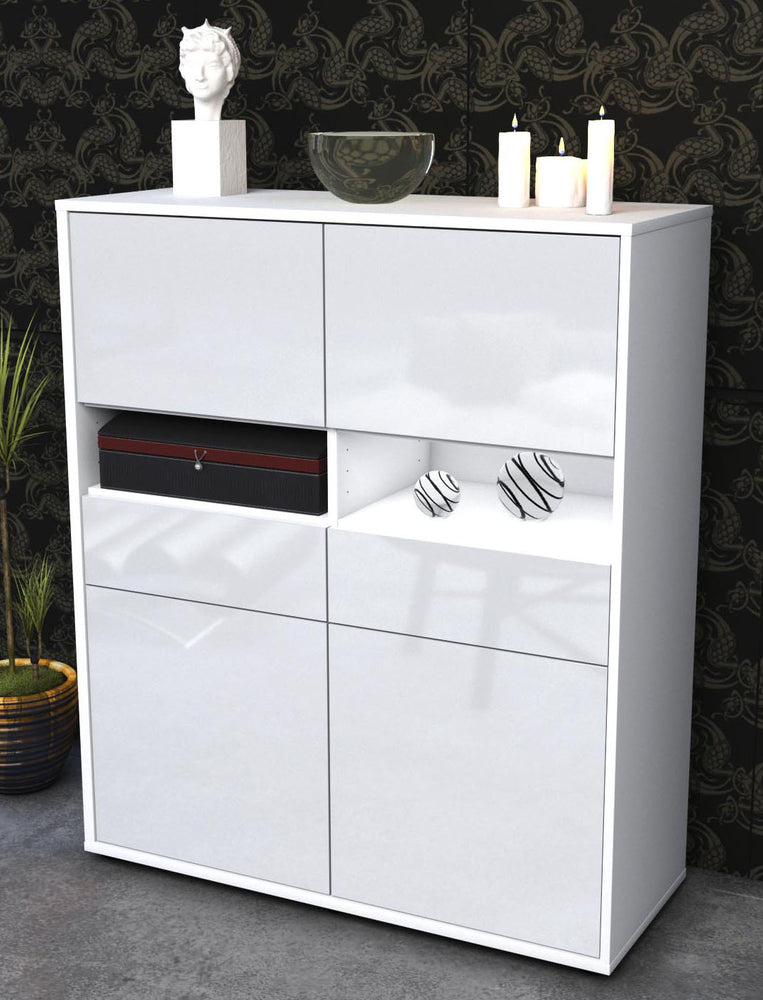 Highboard Josefina, Weiß Seite (92x108x35cm) - Dekati GmbH