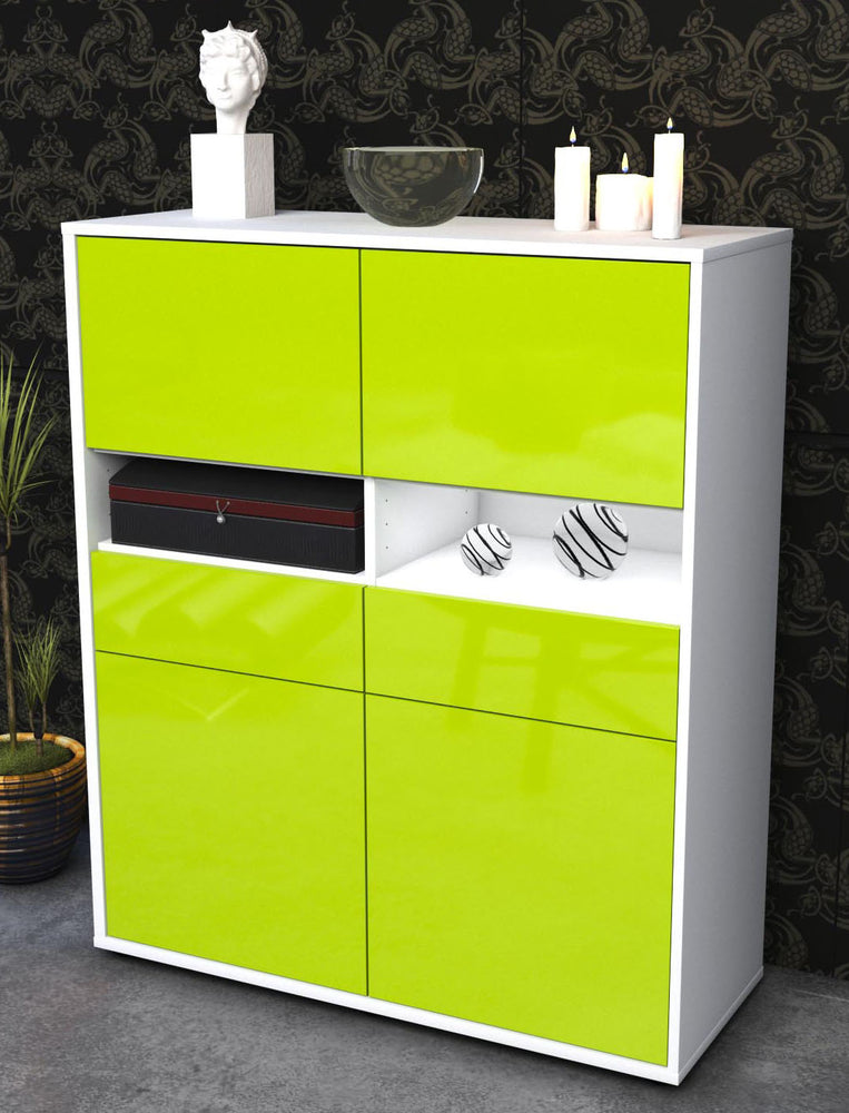 Highboard Josefina, Grün Seite (92x108x35cm) - Dekati GmbH