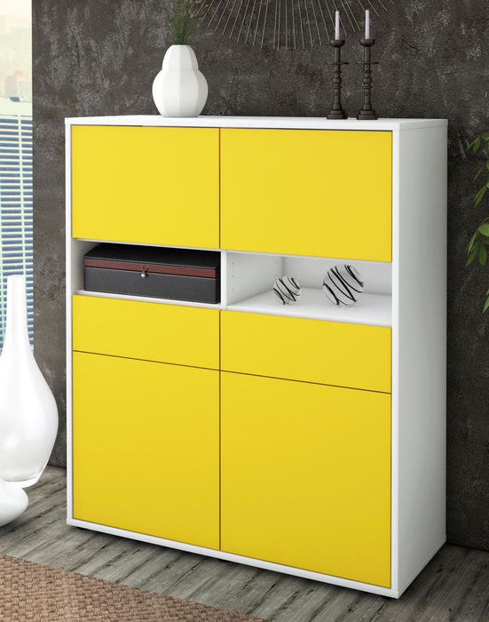 Highboard Josefina, Gelb Seite (92x108x35cm) - Dekati GmbH