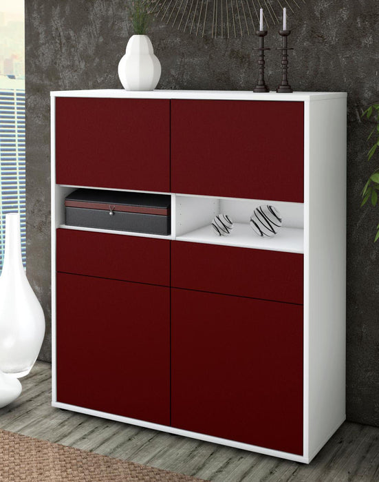 Highboard Josefina, Bordeaux Seite (92x108x35cm) - Dekati GmbH