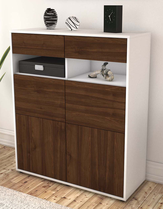 Highboard Juliana, Walnuss Seite (92x108x35cm) - Dekati GmbH