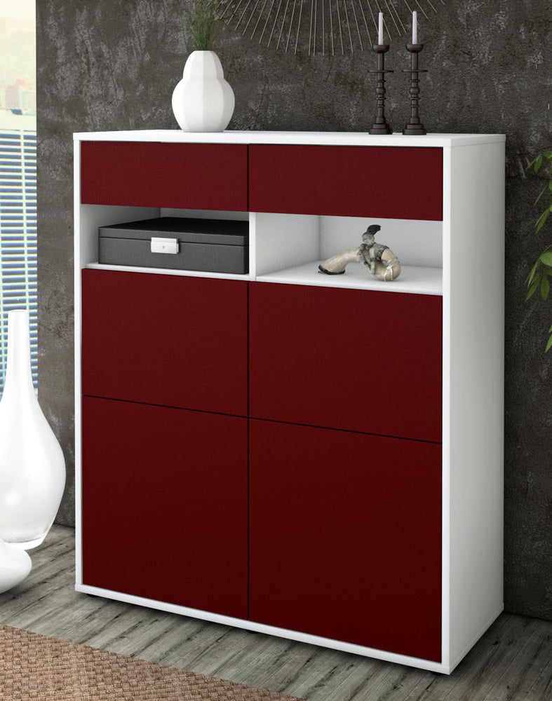 Highboard Juliana, Bordeaux Seite (92x108x35cm) - Dekati GmbH