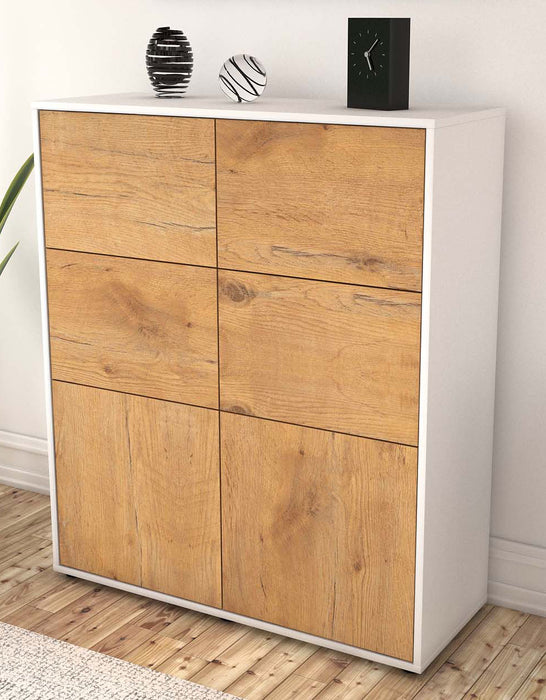 Highboard Julietta, Eiche Seite (92x108x35cm) - Dekati GmbH