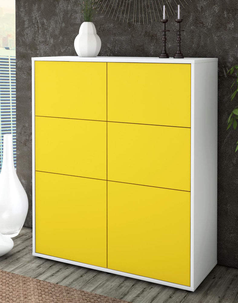 Highboard Julietta, Gelb Seite (92x108x35cm) - Dekati GmbH