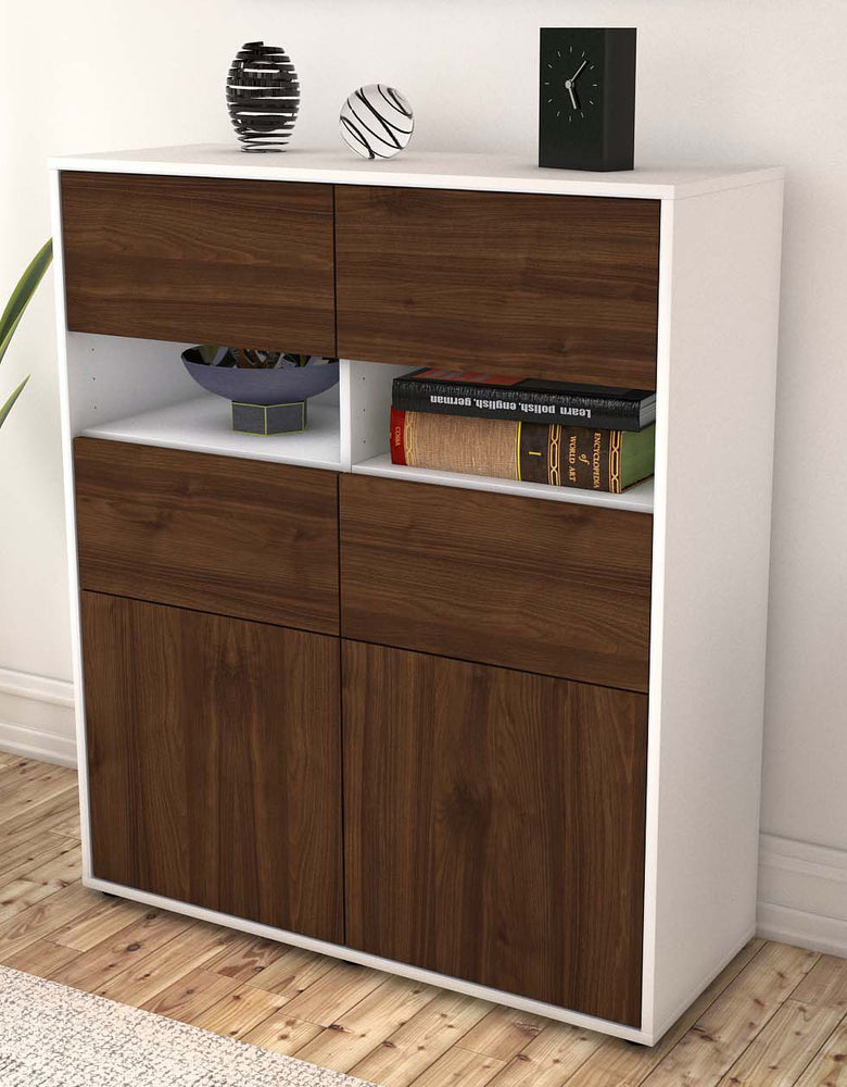 Highboard Karlotta, Walnuss Seite (92x108x35cm) - Dekati GmbH