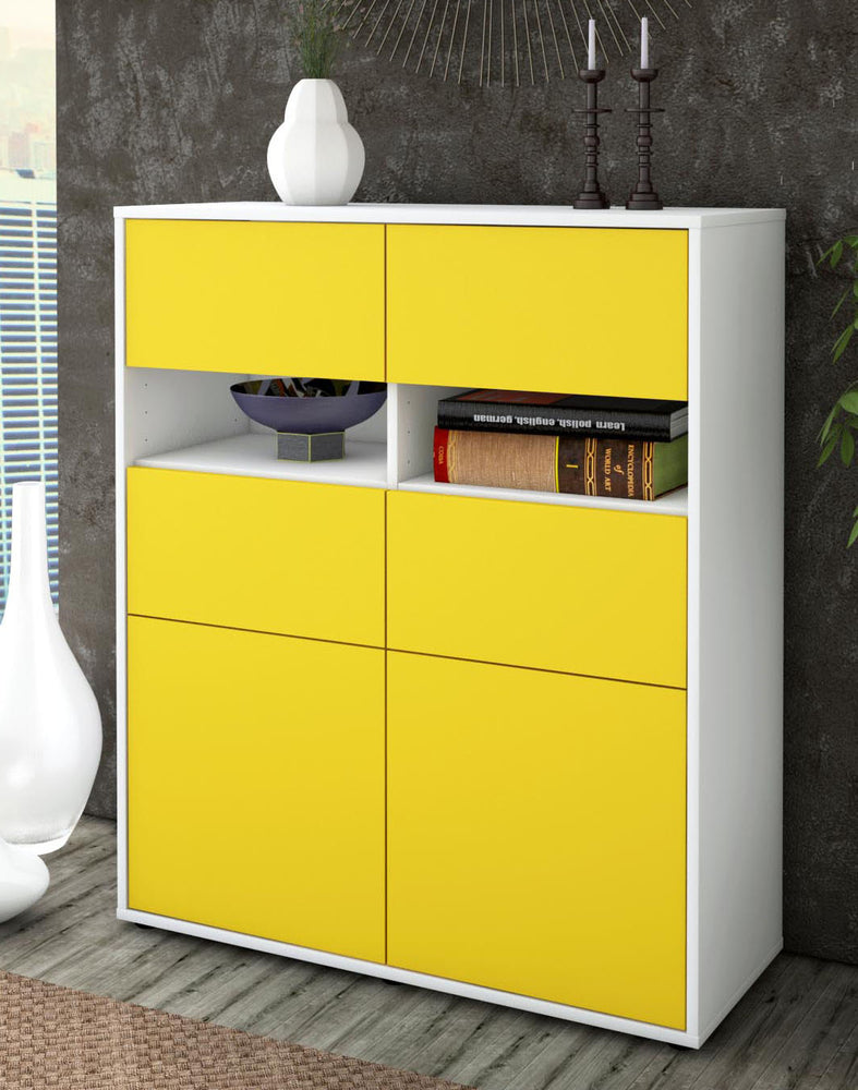 Highboard Karlotta, Gelb Seite (92x108x35cm) - Dekati GmbH