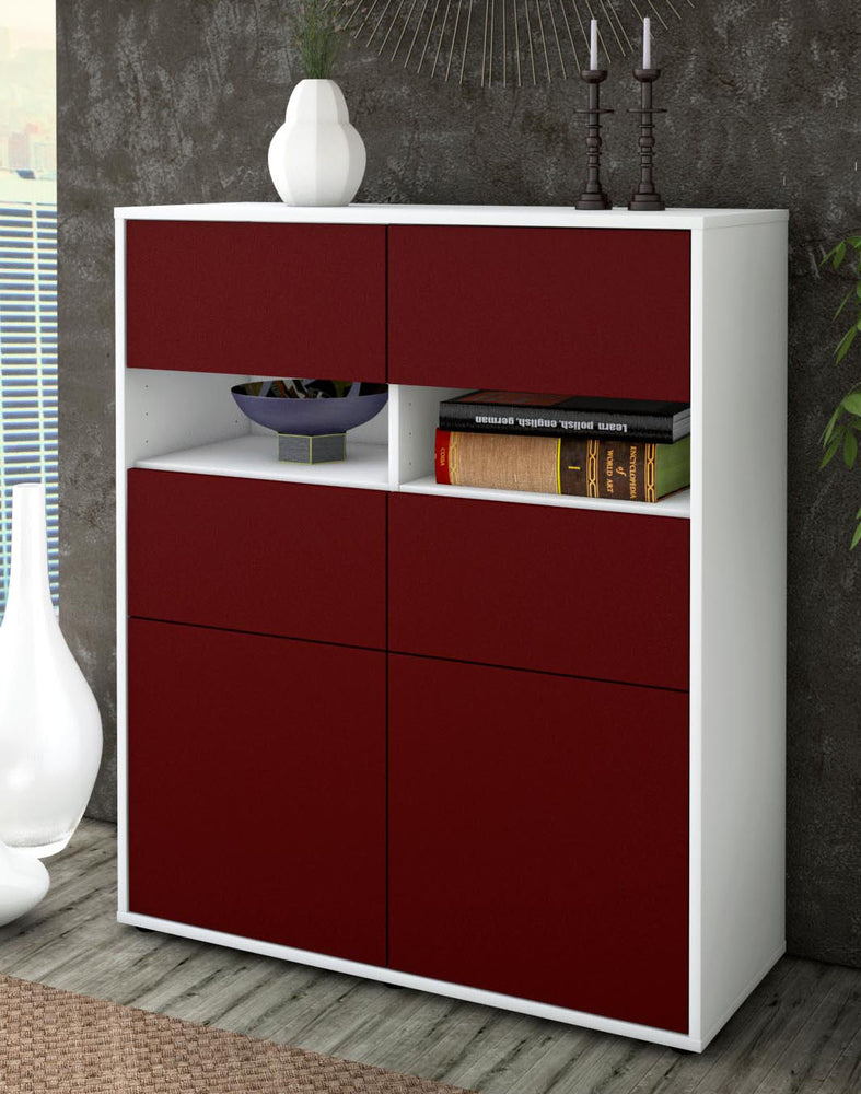 Highboard Karlotta, Bordeaux Seite (92x108x35cm) - Dekati GmbH