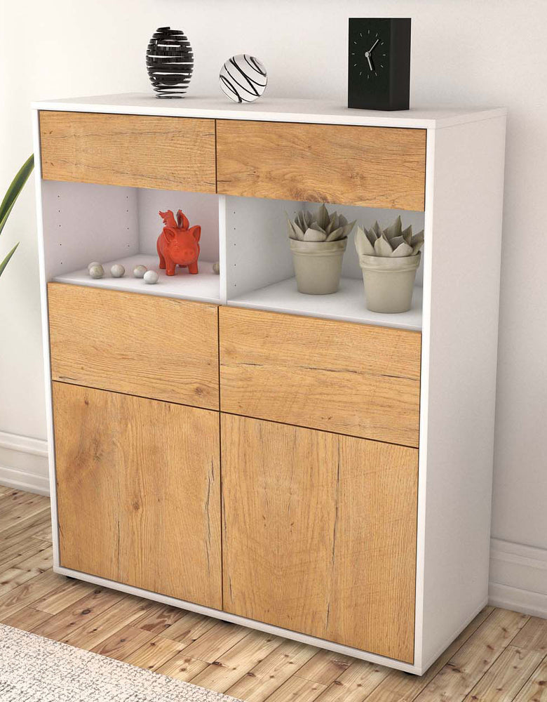 Highboard Karolin, Eiche Seite (92x108x35cm) - Dekati GmbH