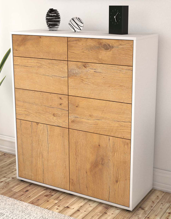 Highboard Katia, Eiche Seite (92x108x35cm) - Dekati GmbH