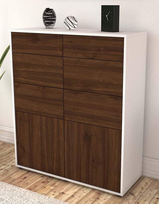 Highboard Katia, Walnuss Seite (92x108x35cm) - Dekati GmbH