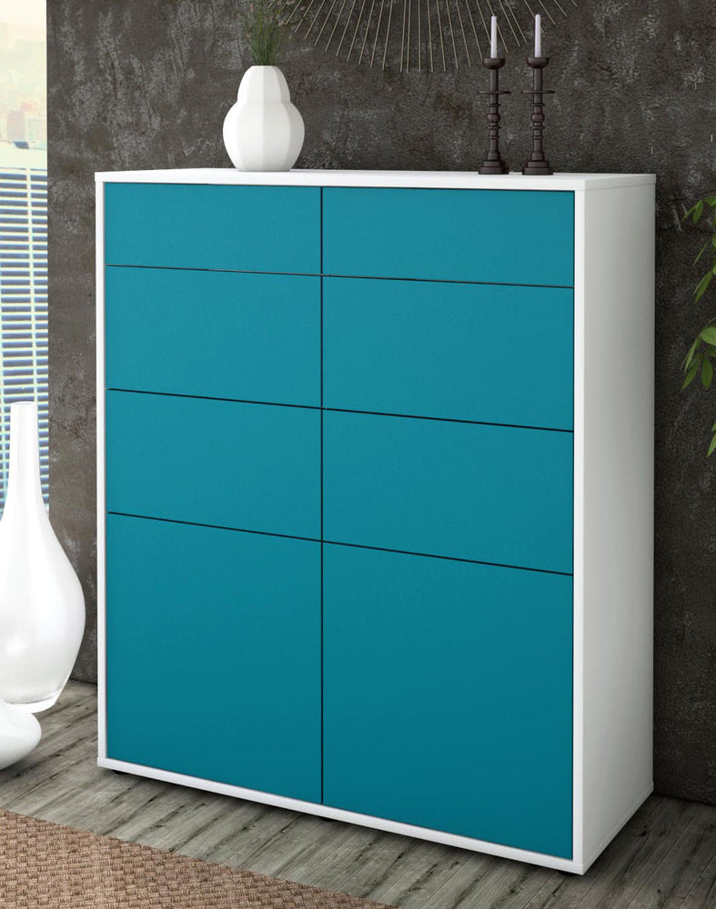 Highboard Katia, Türkis Seite (92x108x35cm) - Dekati GmbH