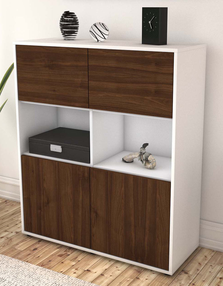 Highboard Katyna, Walnuss Seite (92x108x35cm) - Dekati GmbH