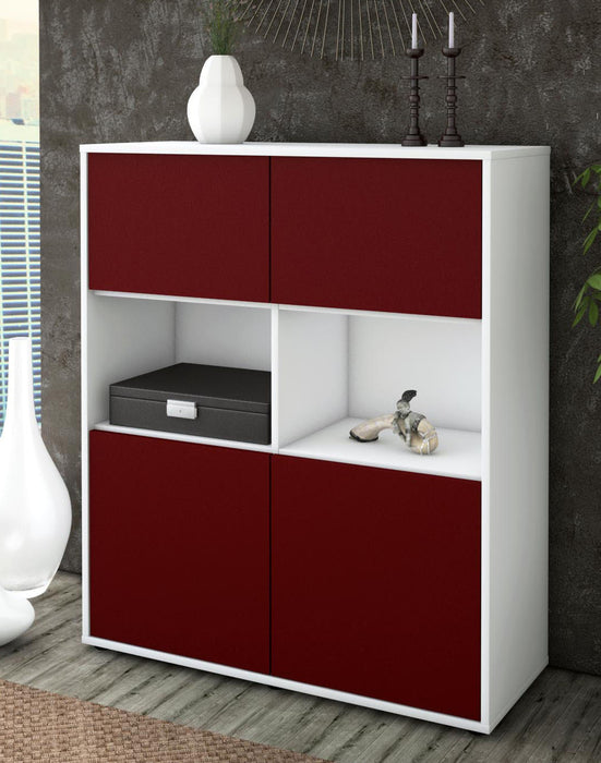 Highboard Katyna, Bordeaux Seite (92x108x35cm) - Dekati GmbH