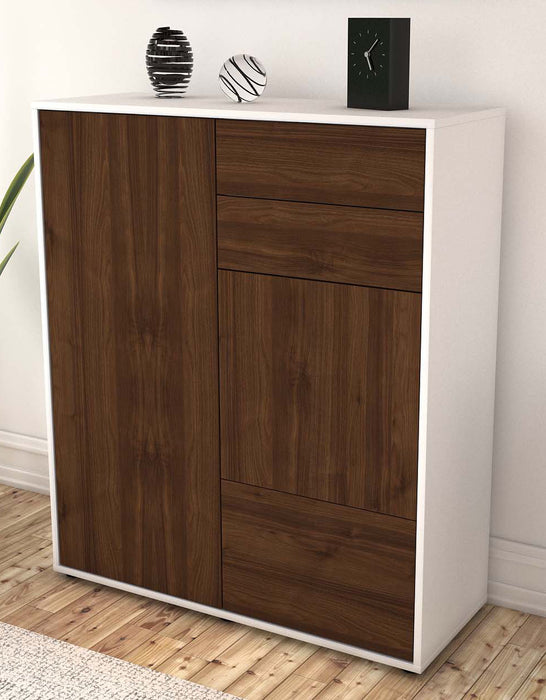 Highboard Kiara, Walnuss Seite (92x108x35cm) - Dekati GmbH