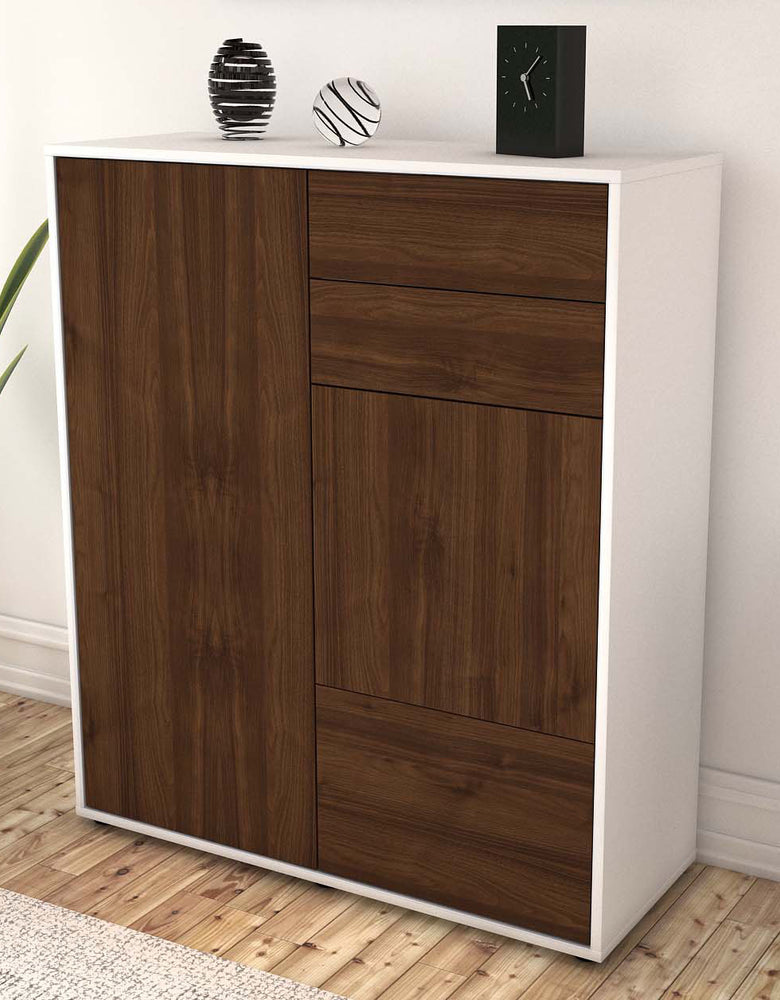 Highboard Kiara, Walnuss Seite (92x108x35cm) - Dekati GmbH