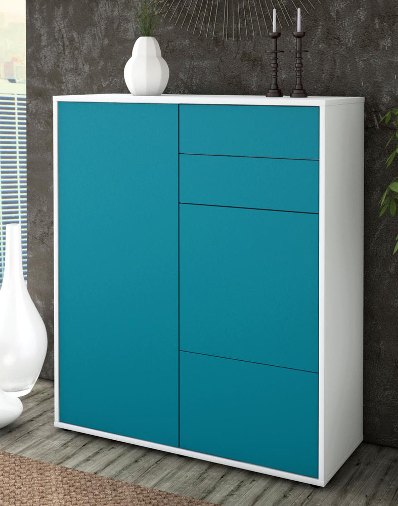 Highboard Kiara, Türkis Seite (92x108x35cm) - Dekati GmbH