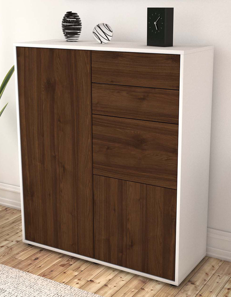 Highboard Kira, Walnuss Seite (92x108x35cm) - Dekati GmbH