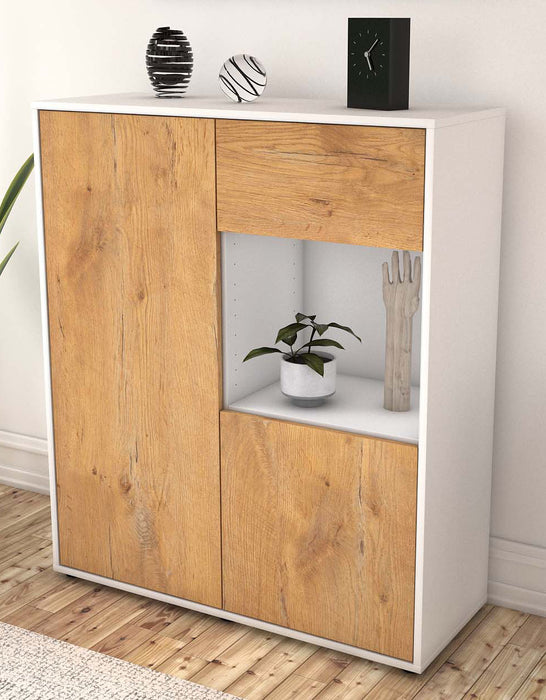 Highboard Larina, Eiche Seite (92x108x35cm) - Dekati GmbH