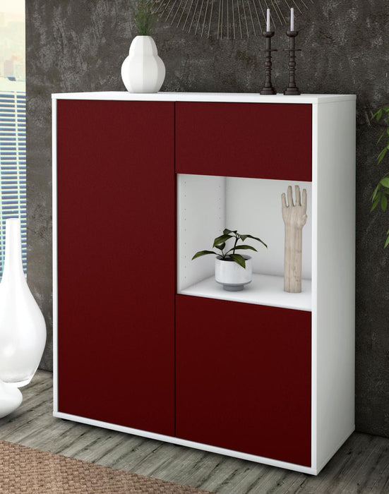 Highboard Larina, Bordeaux Seite (92x108x35cm) - Dekati GmbH