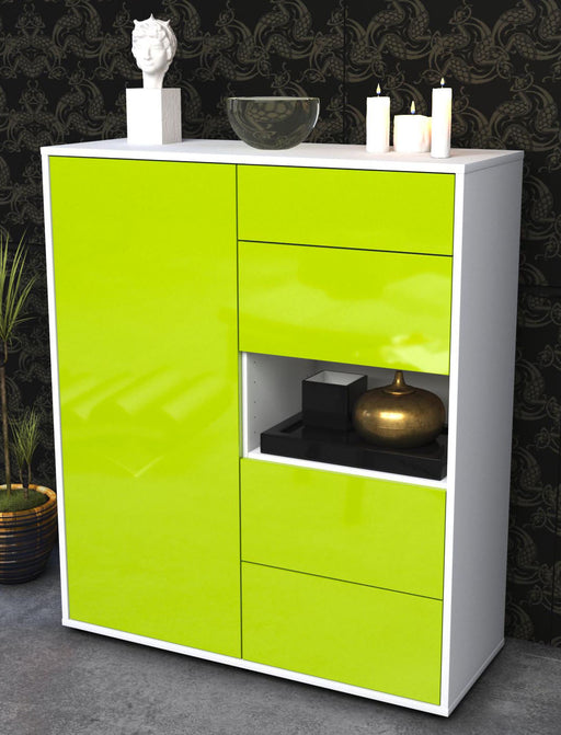 Highboard Larissa, Grün Seite (92x108x35cm) - Dekati GmbH