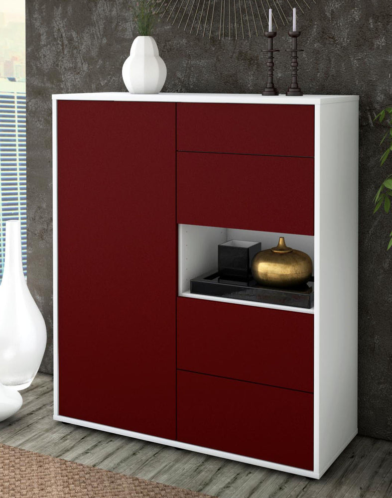 Highboard Larissa, Bordeaux Seite (92x108x35cm) - Dekati GmbH